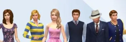 Characters from Wishing You Were Here as Sims 4 characters